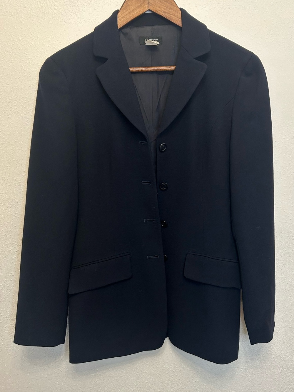 J.Crew Navy 100% Wool Single Breasted Button Down Blazer